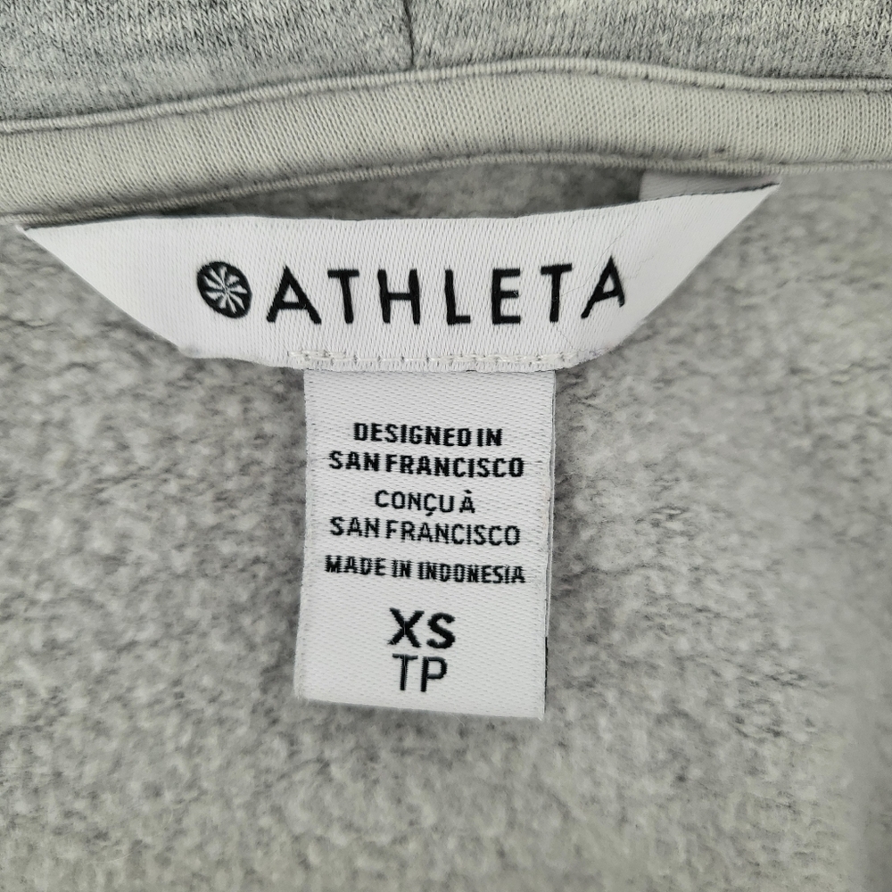 Athleta Sweatshirt Cropped Hooded Half Zip Womens XS - Picture 5 of 10
